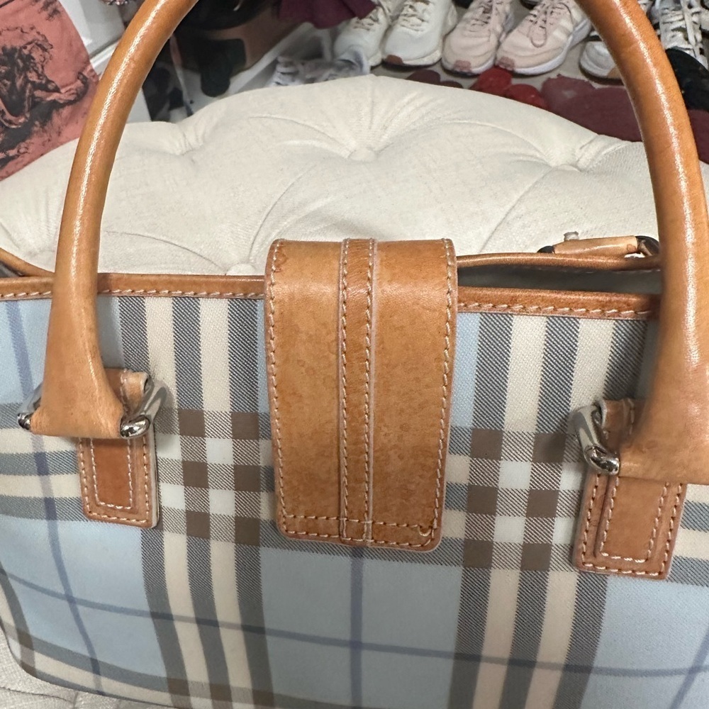 Burberry Eden Nova Check Handle Bag in Blue - Picture 9 of 15
